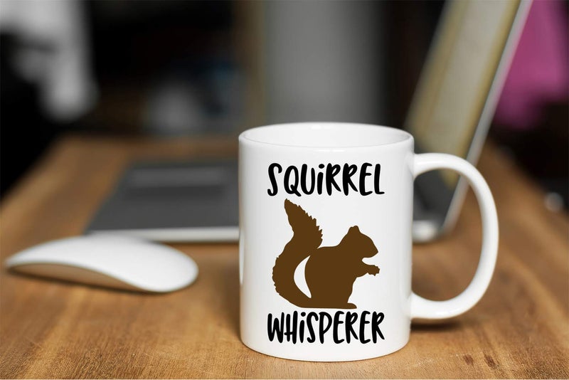 Funnwear Squirrel Whisperer - 11oz Coffee or Tea Mug - Novelty Funny for Friends Husband Wife - Squirrel Desk Decor For Women Humor Gag Dad Papa From Son or Daughter - Image 3